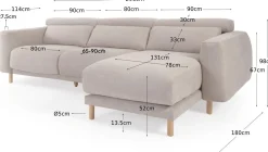 Sale Kave Home Singa 3-Zitsbank Beige
