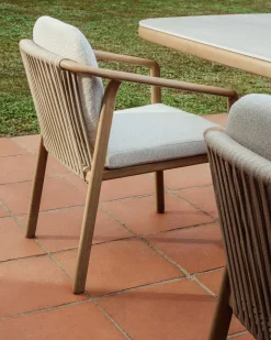 Kave Home Sirte Tuinstoel Ecru, Naturel