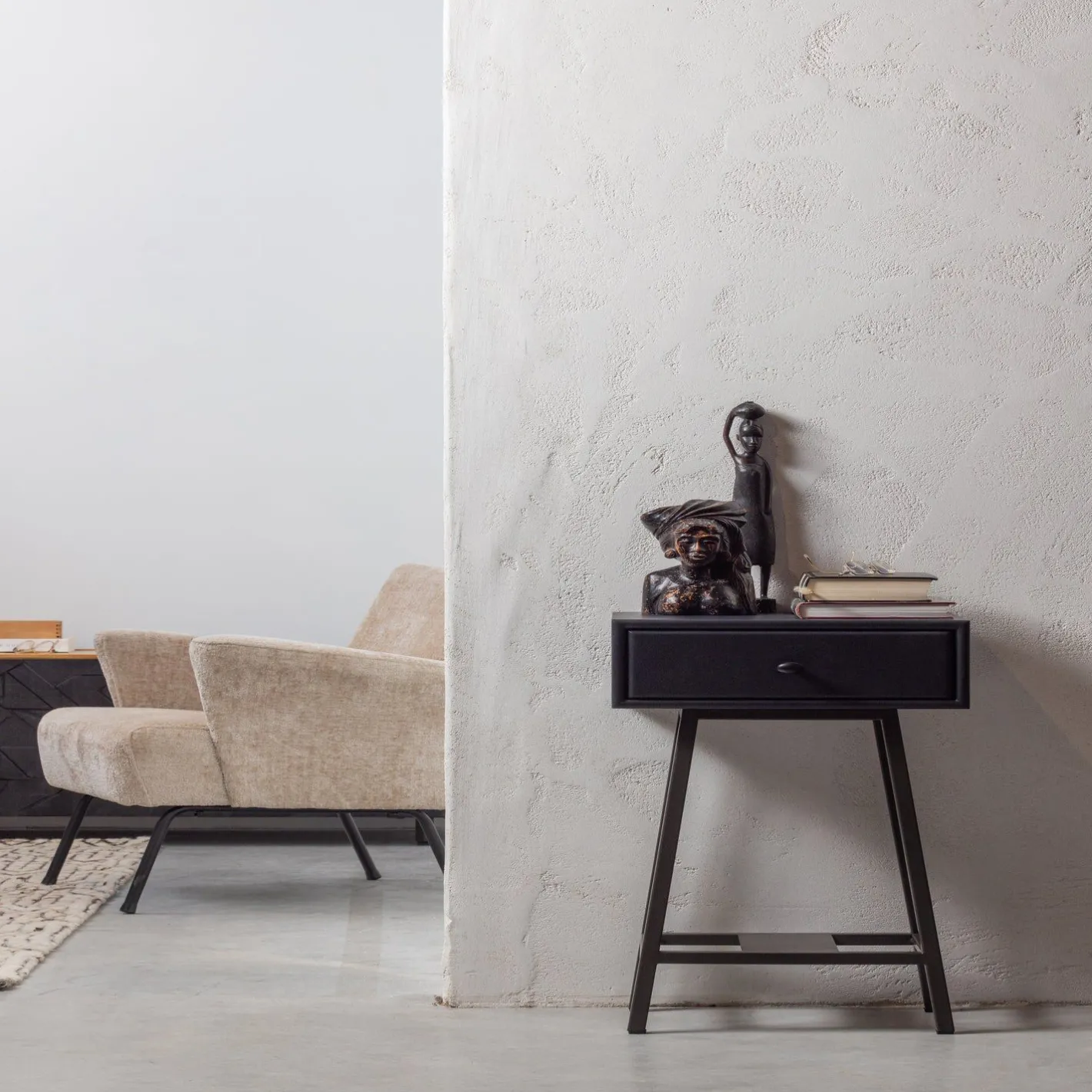 Outlet WOOOD Skybox Bijzettafel Zwart