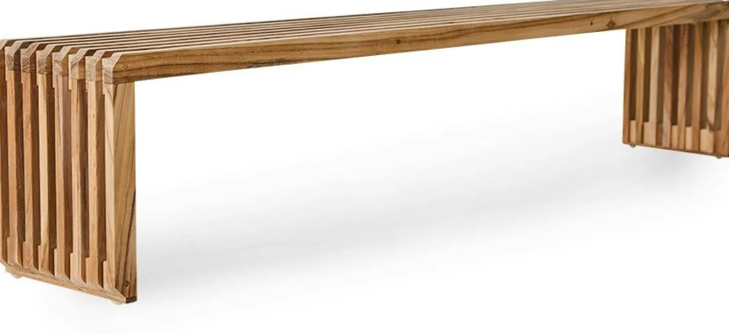 HKLIVING Slatted XL Bank Natural teak