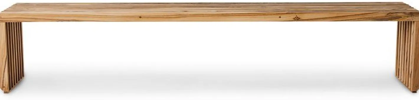 HKLIVING Slatted XL Bank Natural teak