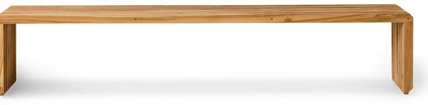HKLIVING Slatted XL Bank Natural teak