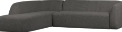 Best WOOOD Sloping Hoekbank Grey/Black Melange