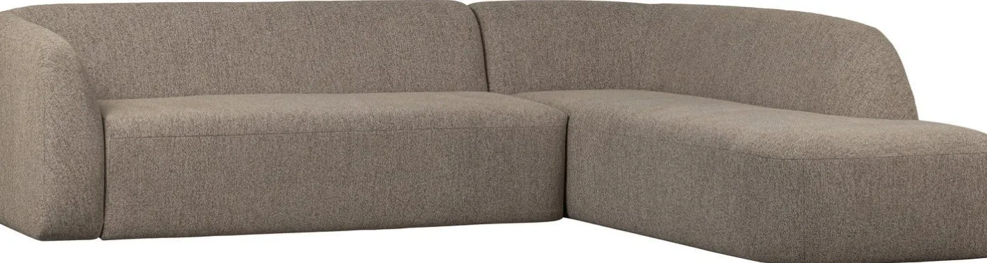 Best WOOOD Sloping Hoekbank Light Brown Melange