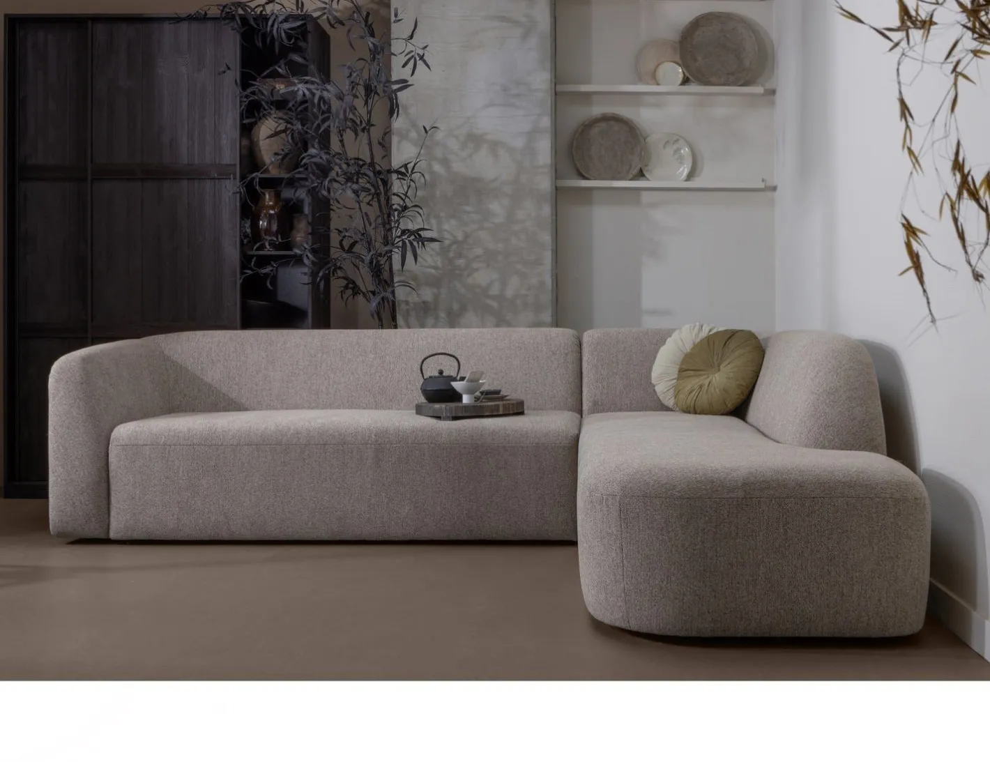 Online WOOOD Sloping Hoekbank Natural Melange