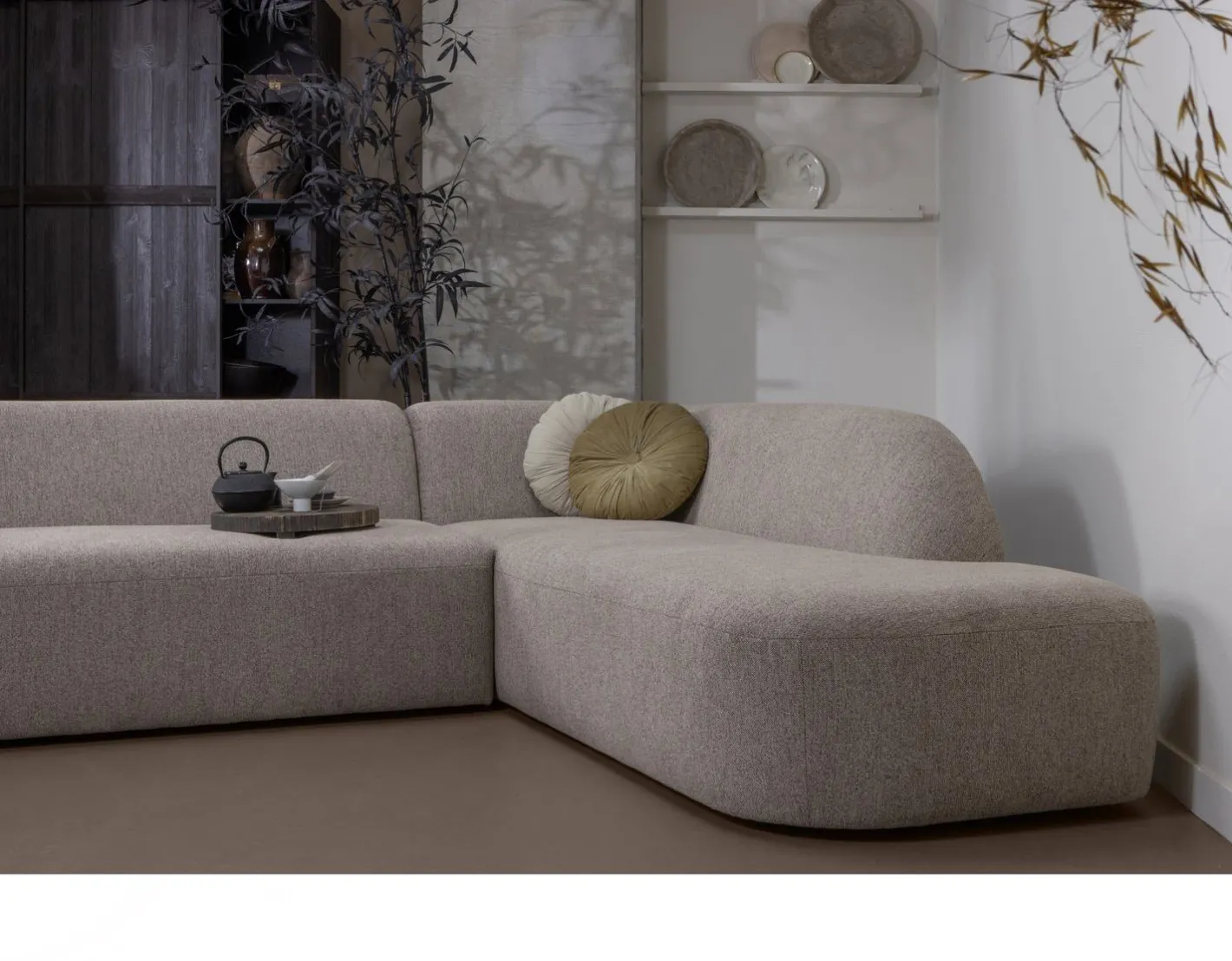 Online WOOOD Sloping Hoekbank Natural Melange