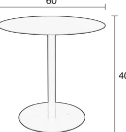 Hot Zuiver Snow Round M Bijzettafel Black