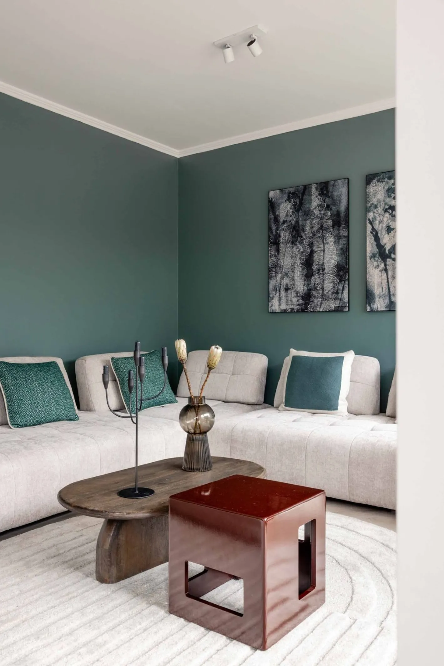 Clearance Eijerkamp Collectie Solid Sierkussen Pine Green