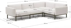 Online Kave Home Sorells Loungeset Beige, Groen