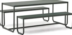 New Kave Home Sotil Outdoor Tuintafel + Bankje Groen