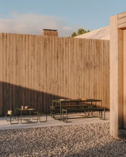 New Kave Home Sotil Outdoor Tuintafel + Bankje Groen