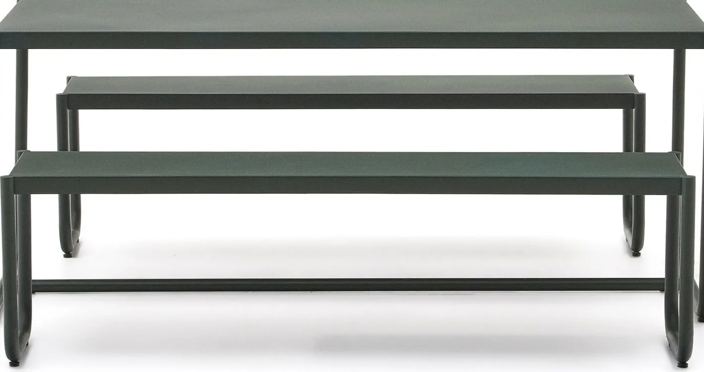 New Kave Home Sotil Outdoor Tuintafel + Bankje Groen