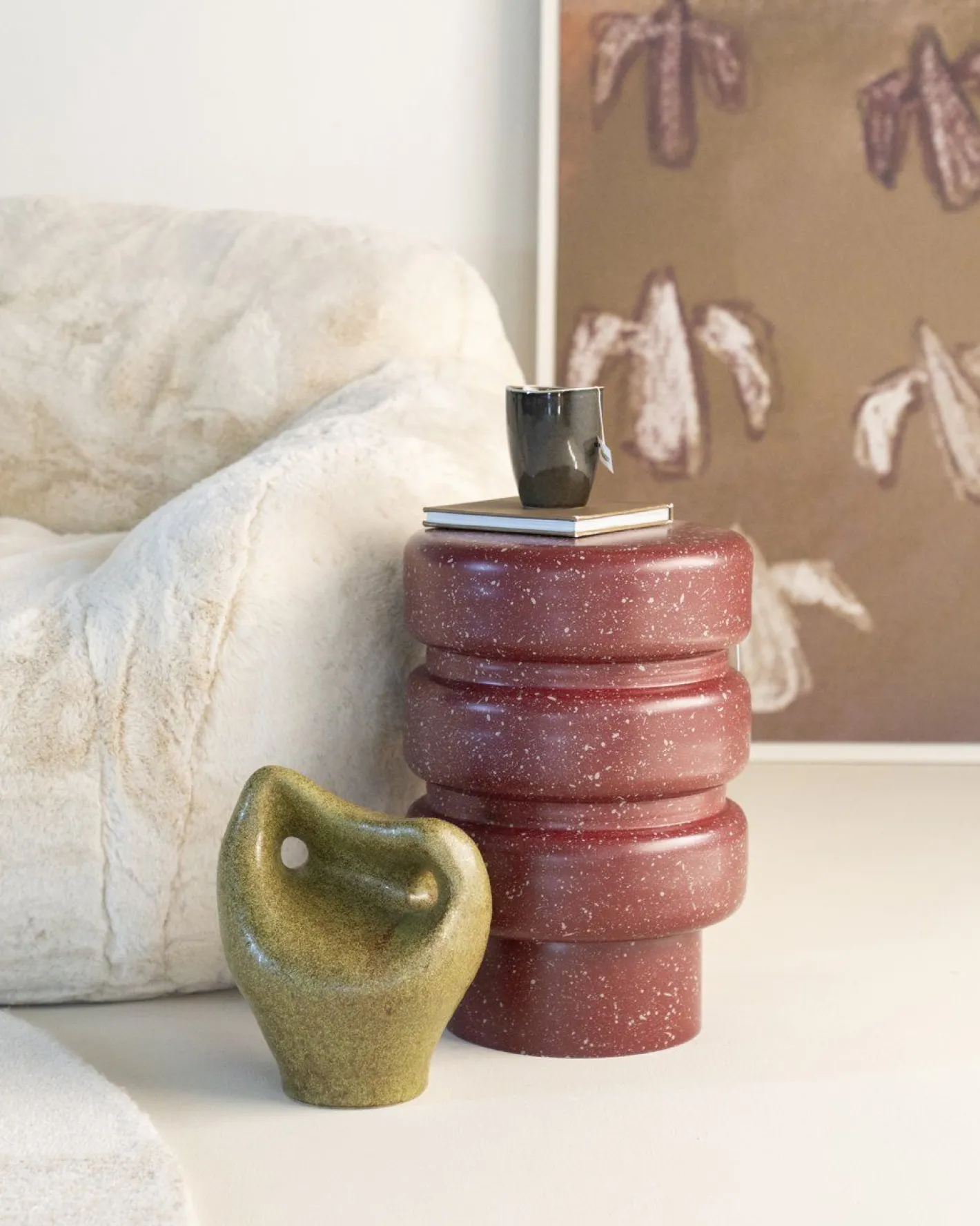 Hot By Boo Spatter Bijzettafel Burgundy
