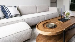 Outlet WOOOD Statement Bouclé Hocker Beige