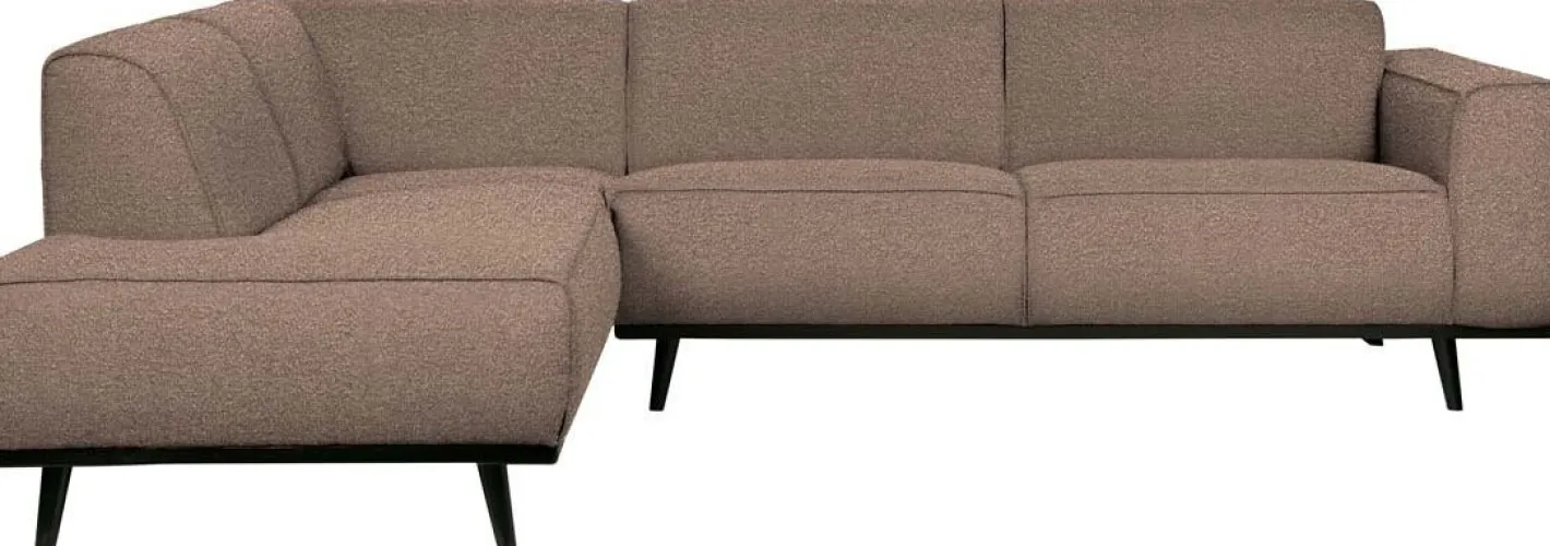 Sale WOOOD Statement Bouclé Links Hoekbank Nougat