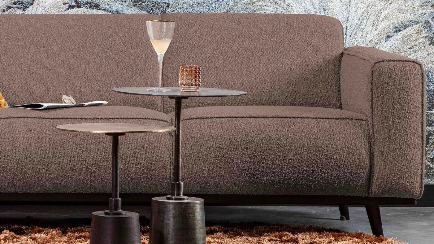 Sale WOOOD Statement Bouclé Links Hoekbank Nougat