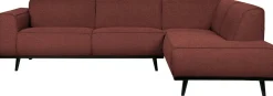 WOOOD Statement Bouclé Rechts Hoekbank Chestnut