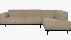 Discount WOOOD Statement Bouclé Rechts Hoekbank Beige