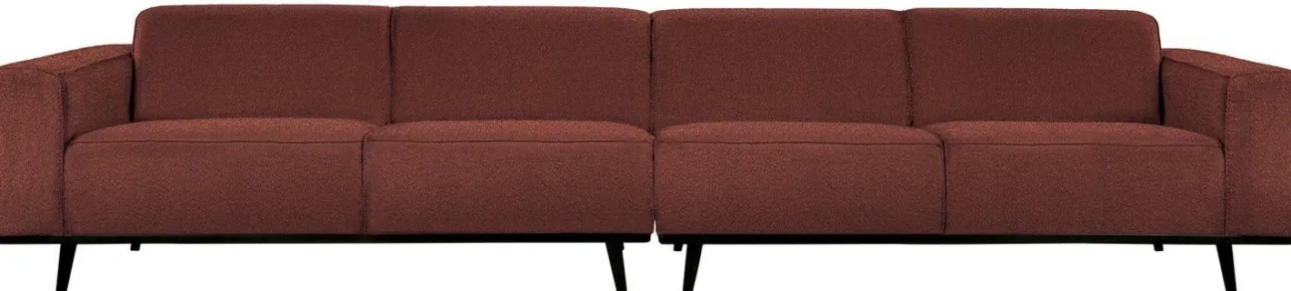 New WOOOD Statement Bouclé XL 4-Zitsbank Chestnut