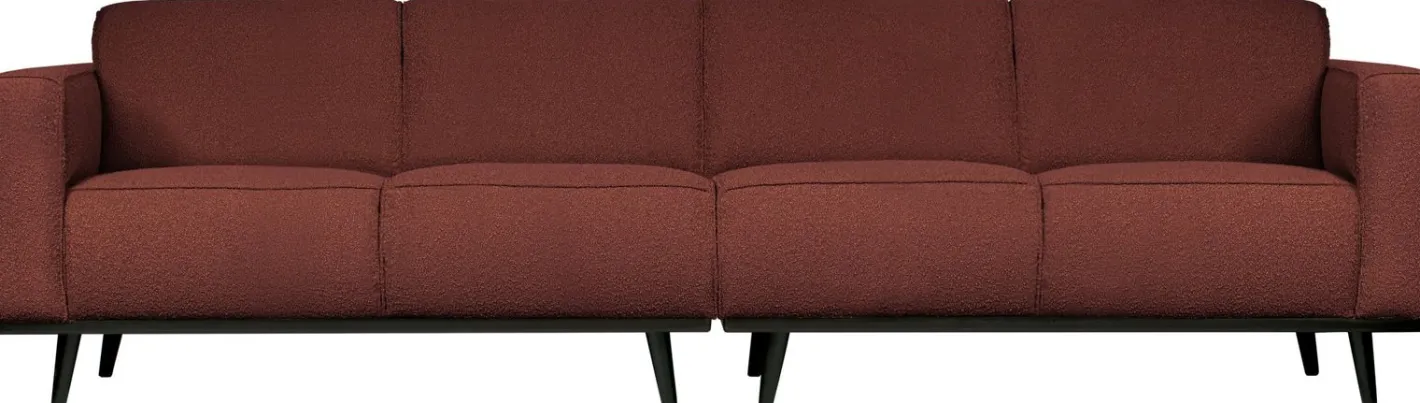 Best WOOOD Statement Bouclé 4-Zitsbank Chestnut