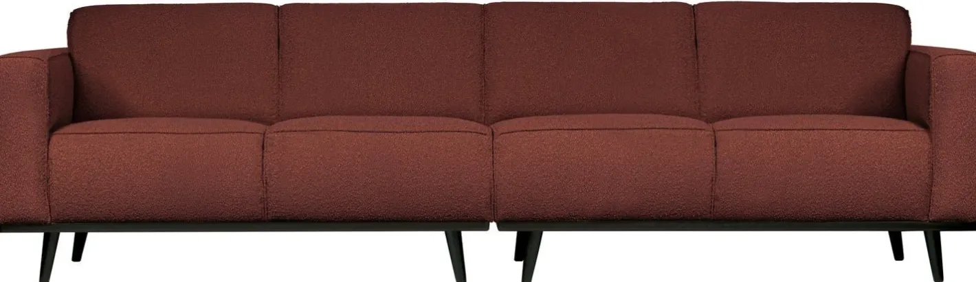 Best WOOOD Statement Bouclé 4-Zitsbank Chestnut