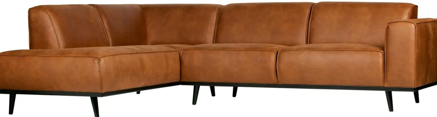 Outlet WOOOD Statement Links Hoekbank cognac