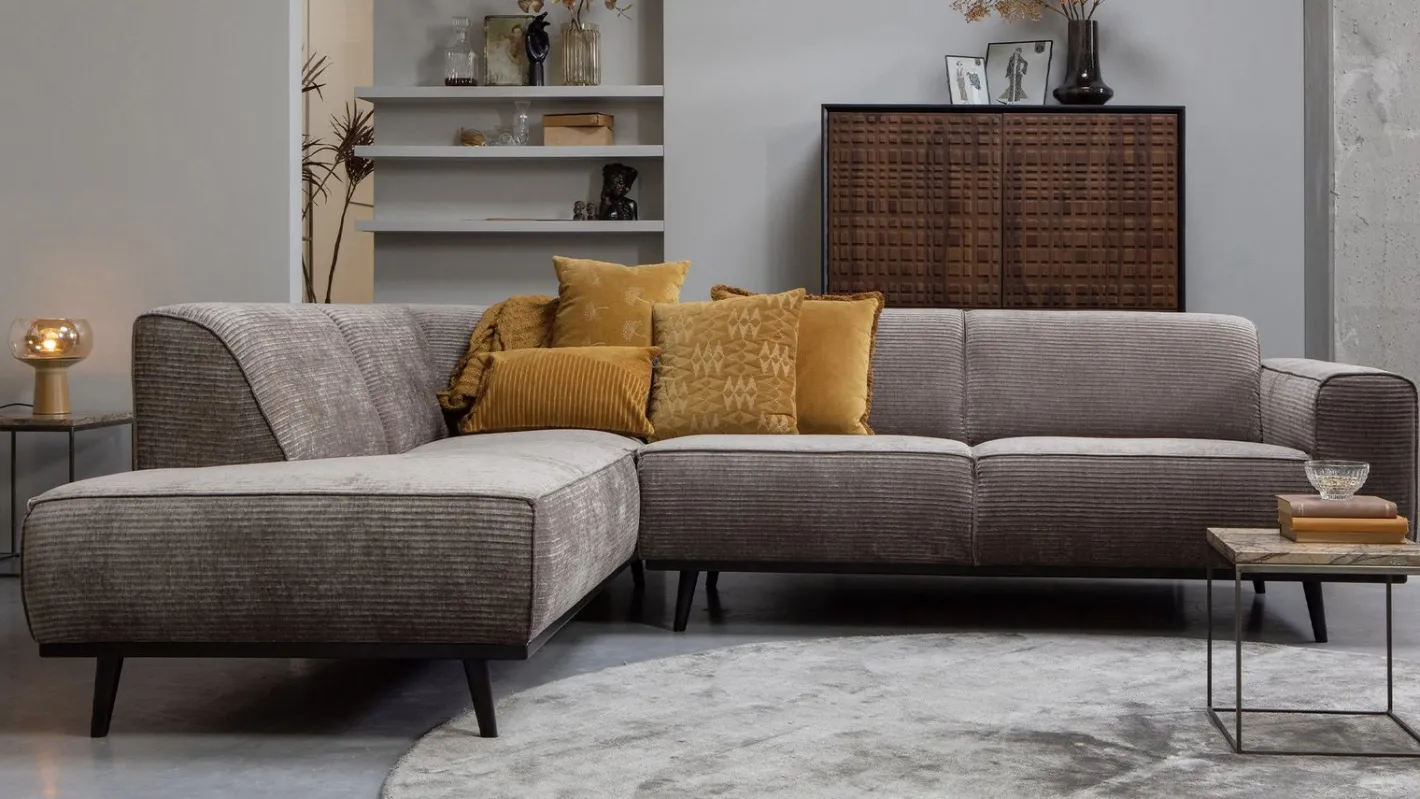 Sale WOOOD Statement Links Rib Hoekbank Clay