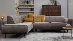 Online WOOOD Statement Links Rib Hoekbank Taupe