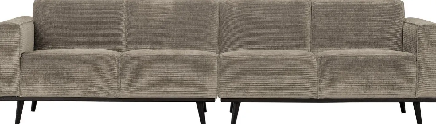 WOOOD Statement Rib 4-zitsbank Clay