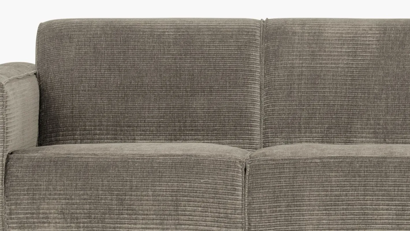 WOOOD Statement Rib 4-zitsbank Clay