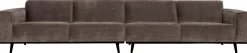 WOOOD Statement XL Rib 4-zitsbank Taupe