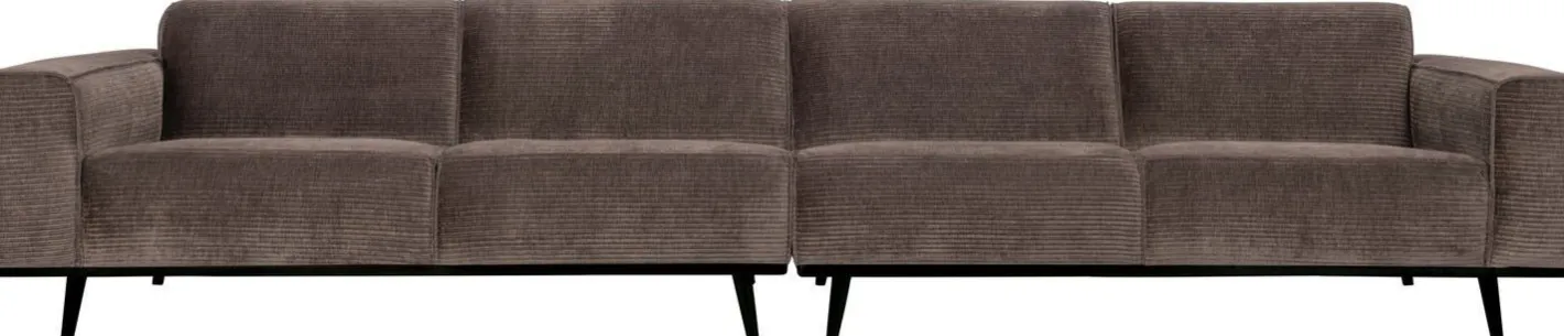 WOOOD Statement XL Rib 4-zitsbank Taupe