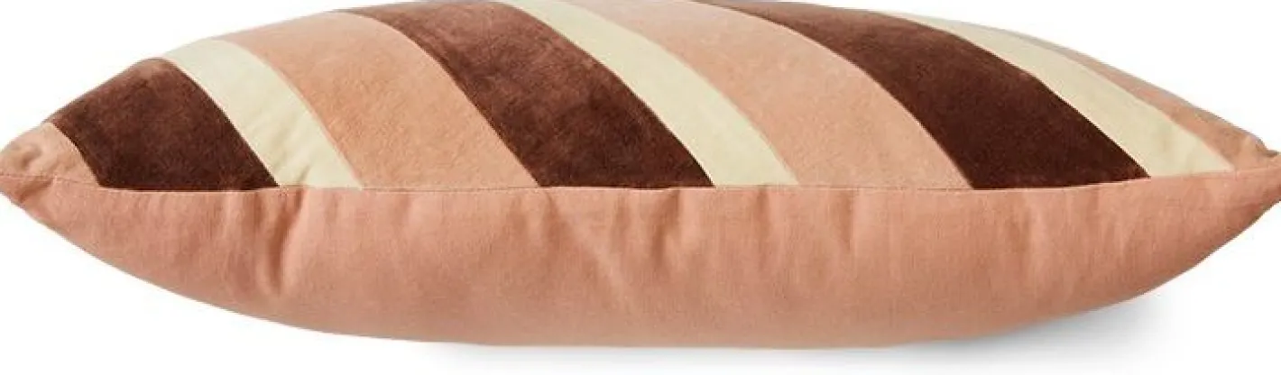 Clearance HKLIVING Striped Velvet Sierkussen Rose