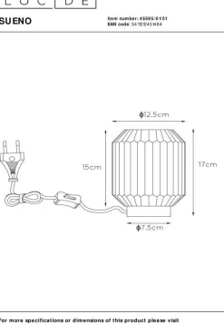 Sale Lucide Sueno Tafellamp Grijs