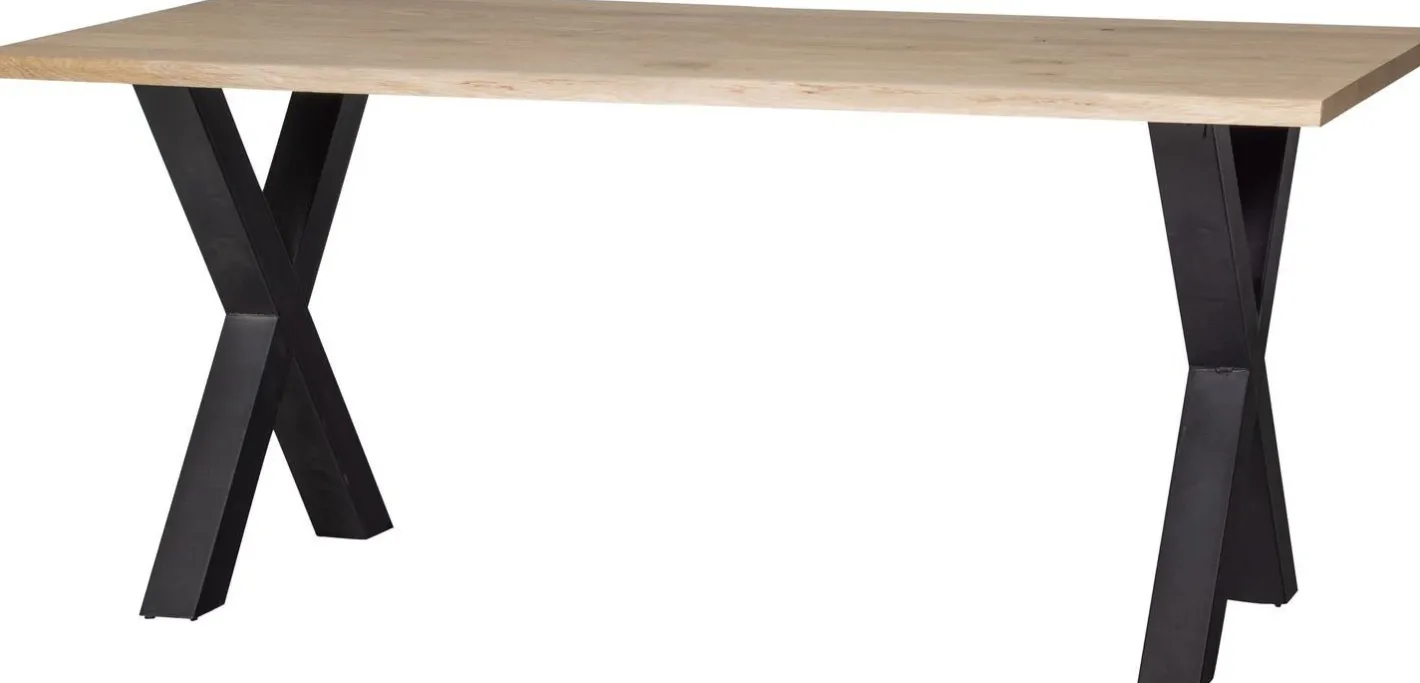 Clearance WOOOD Tablo Boomstam X-poot Eettafel Naturel