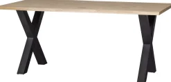 WOOOD Tablo Boomstam X-poot Eettafel Naturel