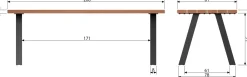 Discount WOOOD Tablo Tuintafel Natural, Black