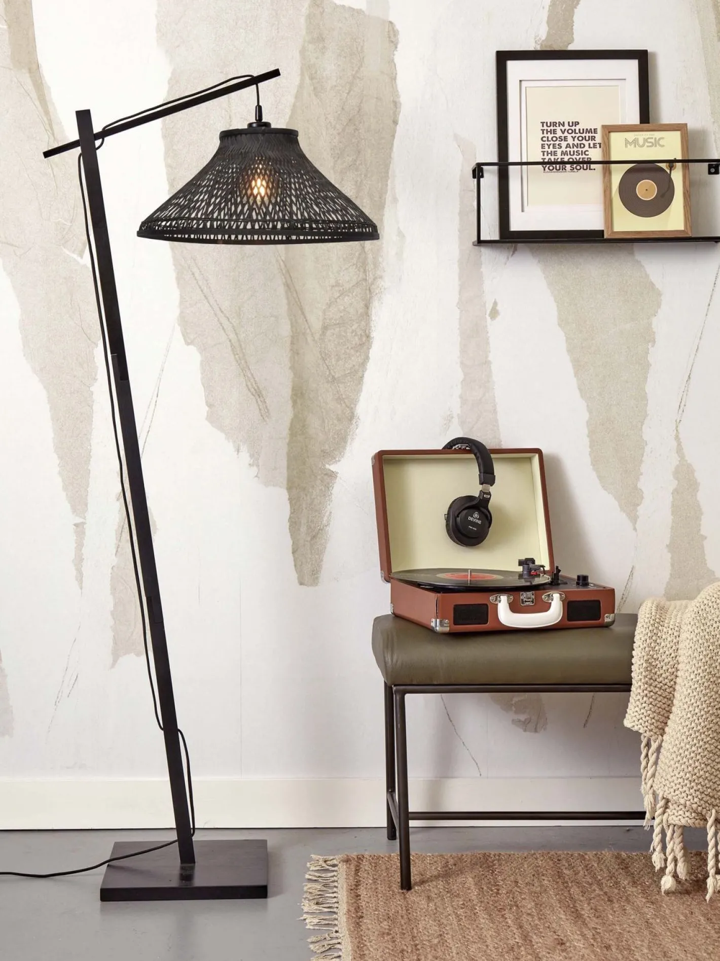 Online It's about RoMi Tahiti Vloerlamp Zwart