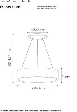 Clearance Lucide Talowe Hanglamp Wit