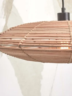 Outlet Good&Mojo Tanami Disc S Vloerlamp White, Natural, Grey