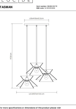 Outlet Lucide Tasman Hanglamp Naturel