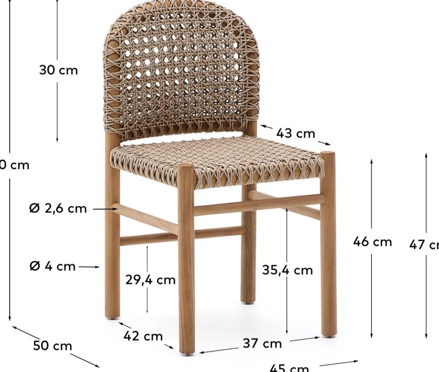 Sale Kave Home Tavira Tuinstoel Naturel