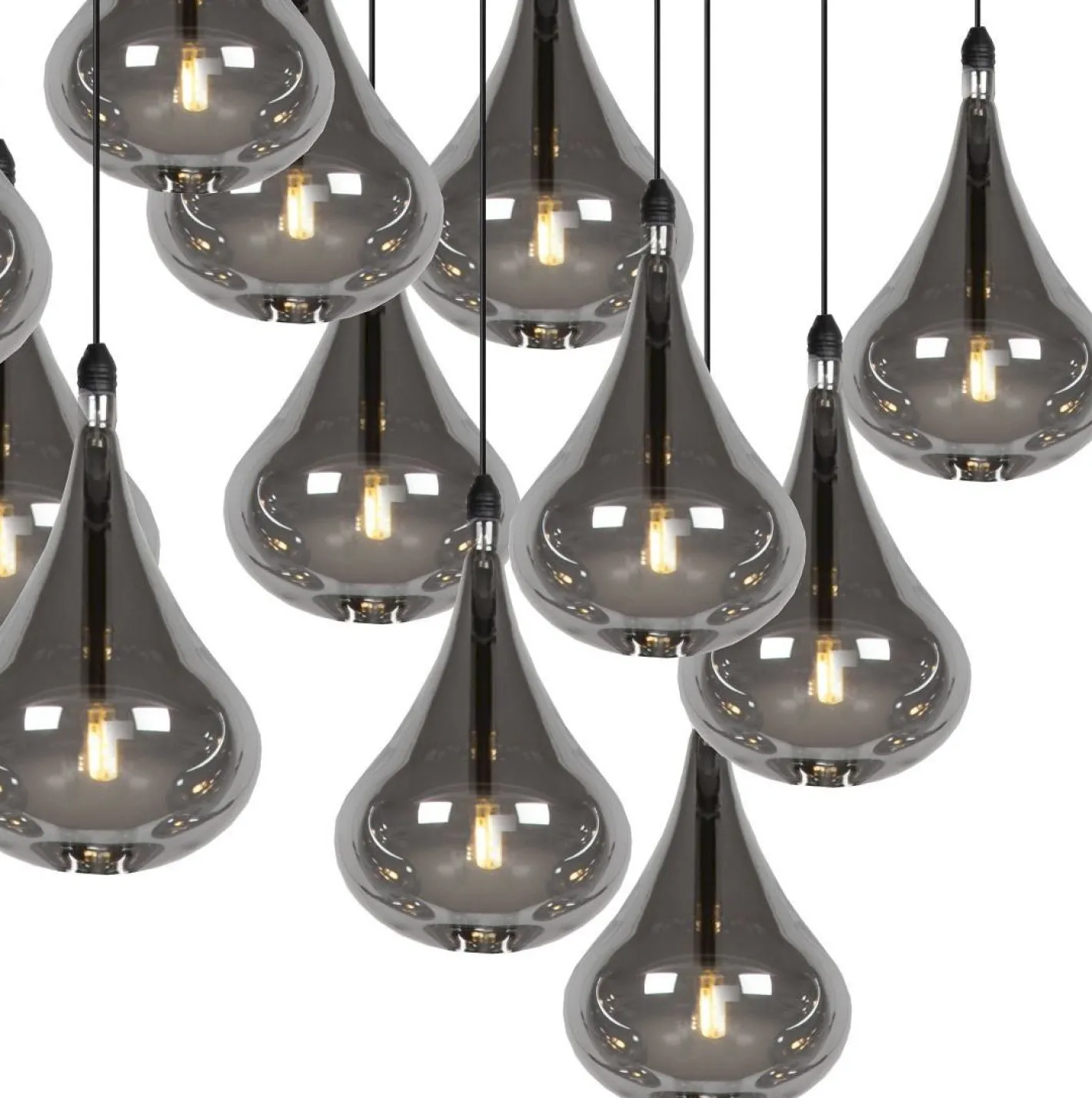 Online Lucide Tears Hanglamp Zwart