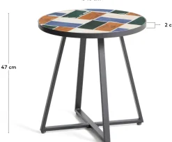 Outlet Kave Home Tella Bijzettafel Grafiet, Multi