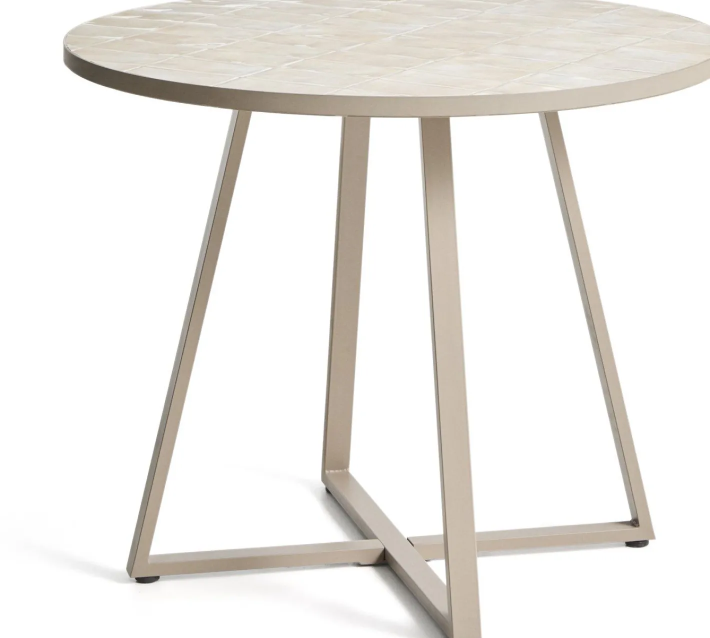 New Kave Home Tella Outdoor Bistrotafel Beige