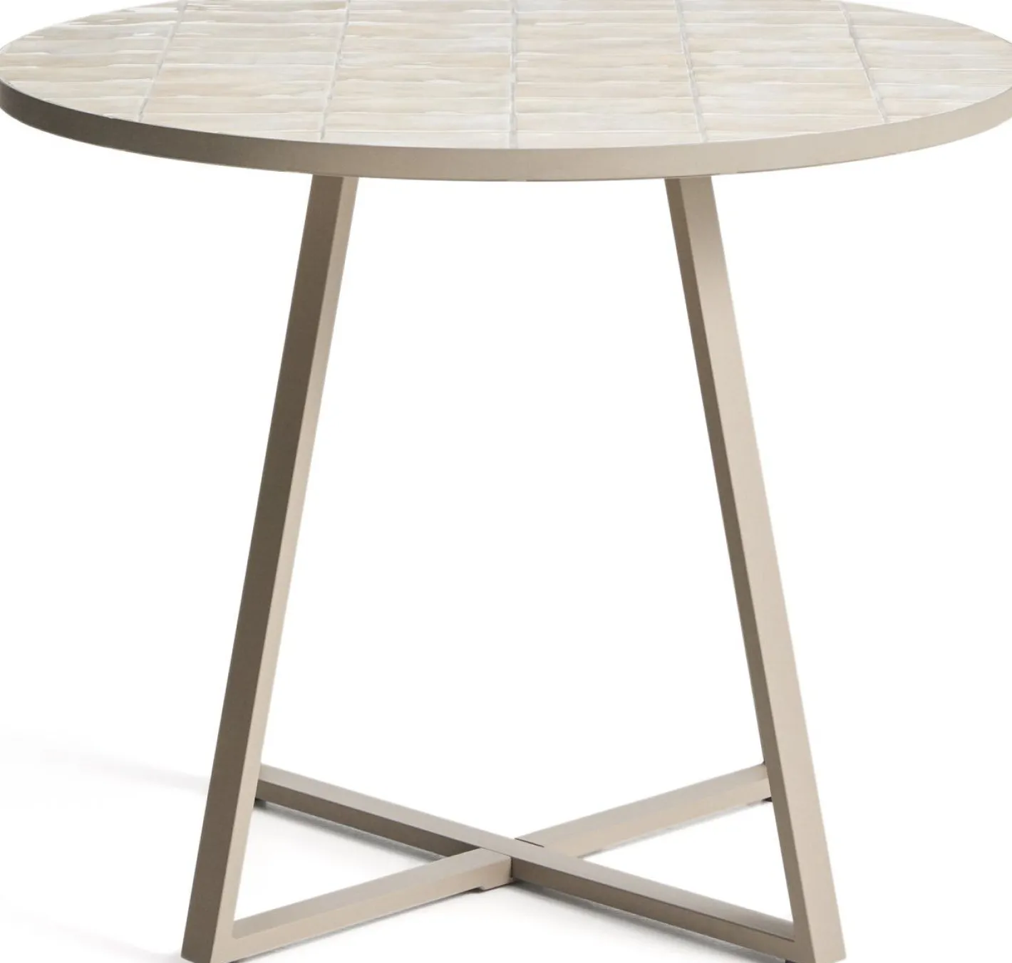 New Kave Home Tella Outdoor Bistrotafel Beige