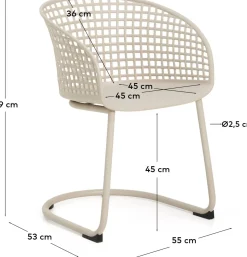 Best Kave Home Tenaro Tuinstoel Beige