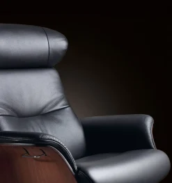 New Eijerkamp Collectie Time Out Relaxfauteuil + Hocker Black