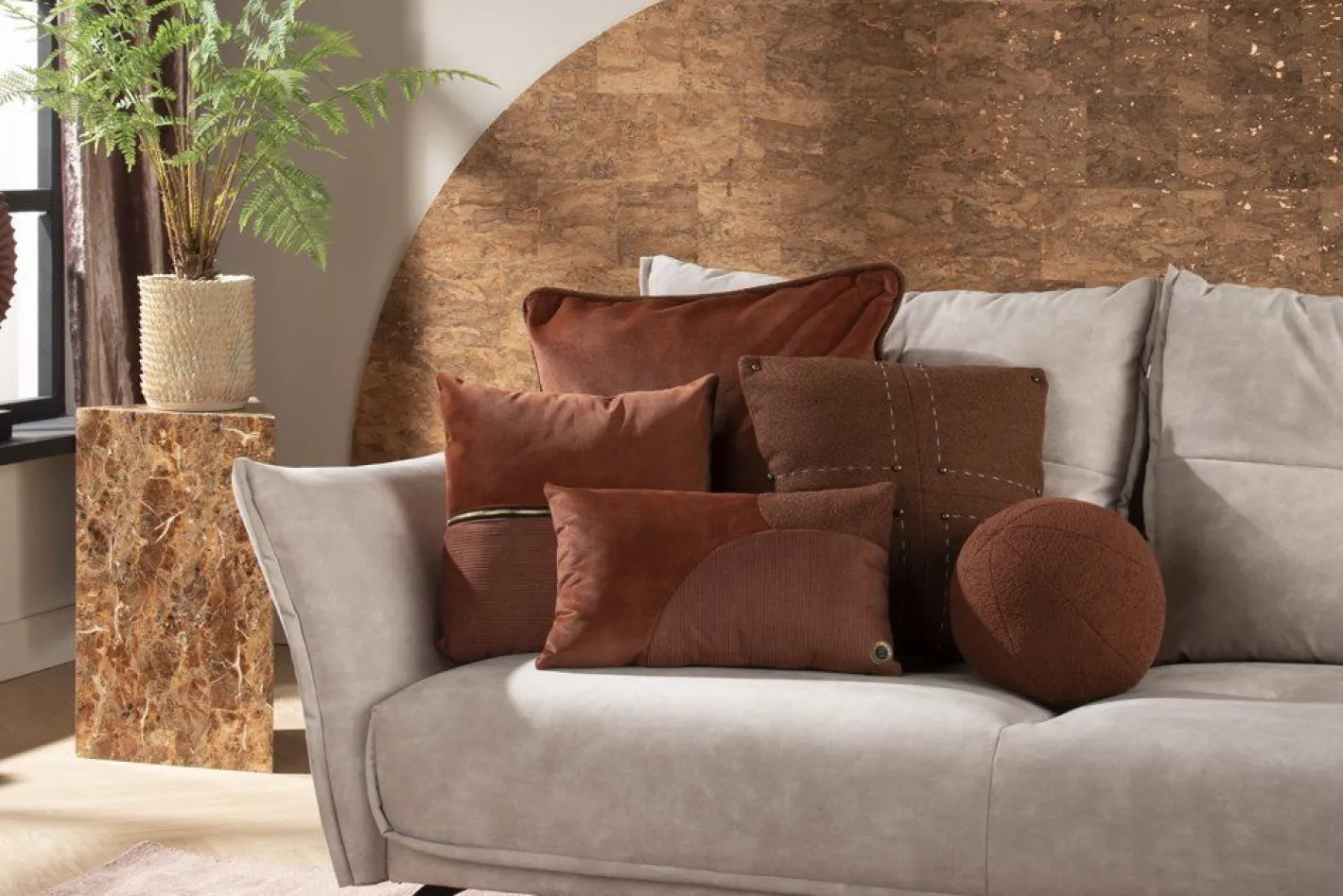 Sale COCO maison Timeless set van 5 Sierkussen Koper