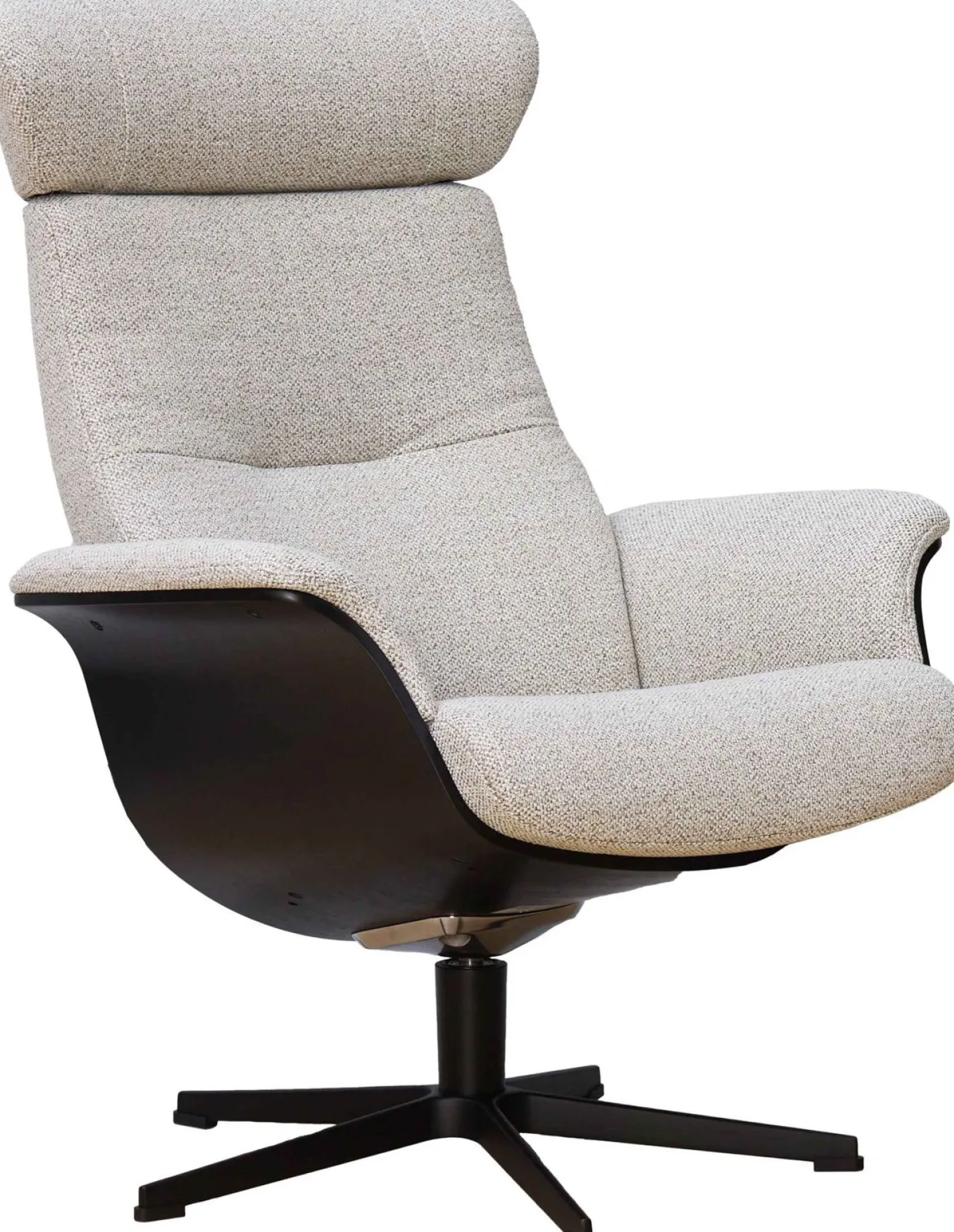New Eijerkamp Collectie Time-Out Beige Relaxfauteuil + Hocker Beige, Black